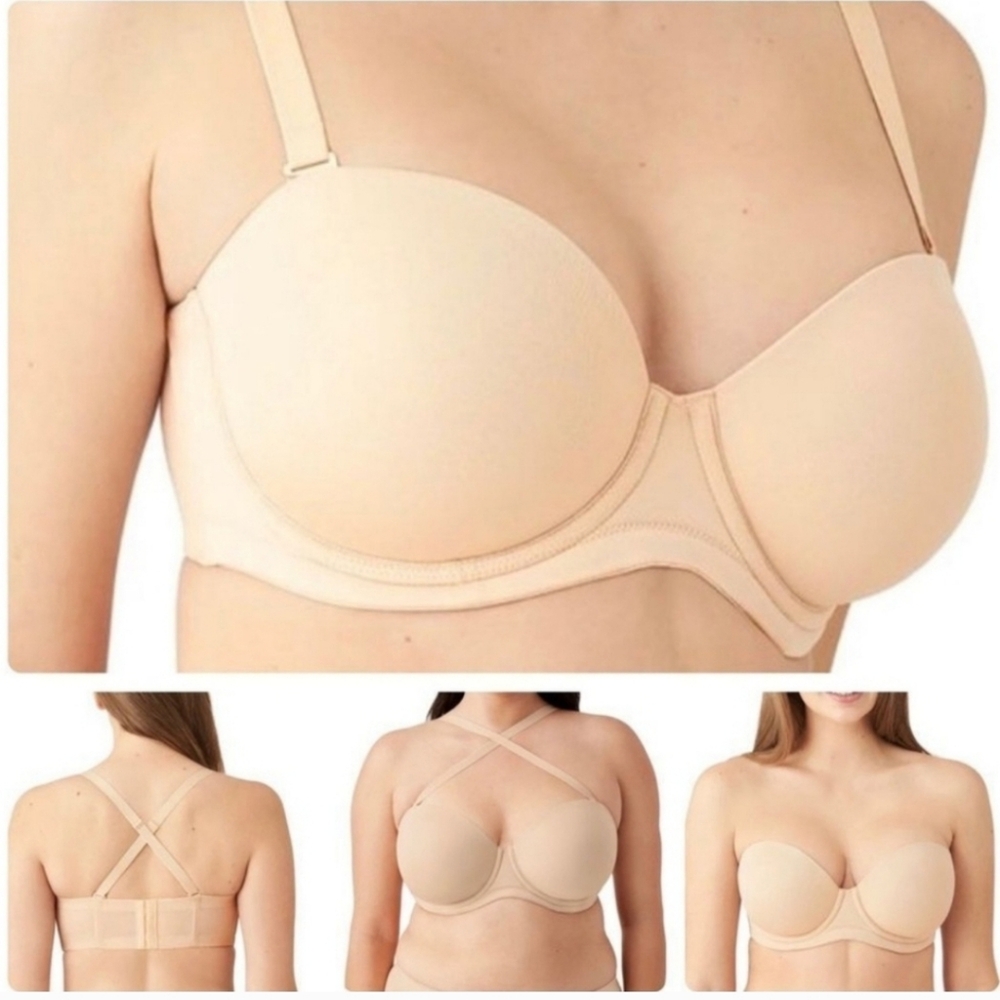 New! WACOAL Red Carpet Convertible Multiway Strapless Bra Size 34DDD
